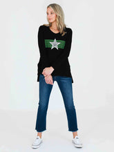 Load image into Gallery viewer, ISA TIGER STAR WITH STRIPES LS TEE
