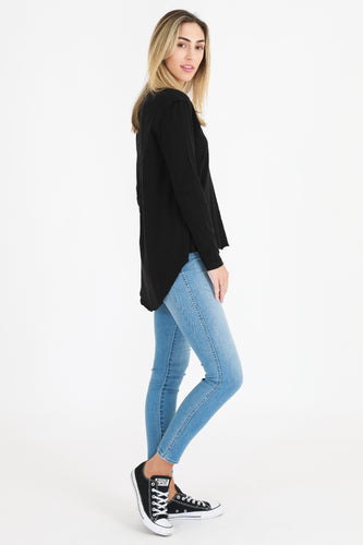 MARGO TEE BLACK [COL:BLACK SIZE:XS]
