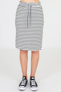 OLIVIA SKIRT GREY STRIPE