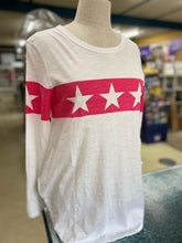 Load image into Gallery viewer, STAR STRIPE TEE WHITE
