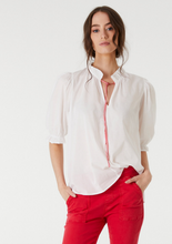 Load image into Gallery viewer, LILY TOP IVORY/RED
