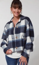 Load image into Gallery viewer, BRAEMAR CROP SHACKET [COL:MIDNIGHT SIZE:XS/S]
