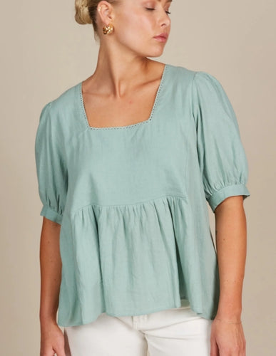 AMELIE TOP [COL:SEAFOAM SIZE:S]