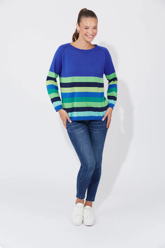 FLORIDA STRIPE JUMPER [COL:COBALT SIZE:XL/XXL]